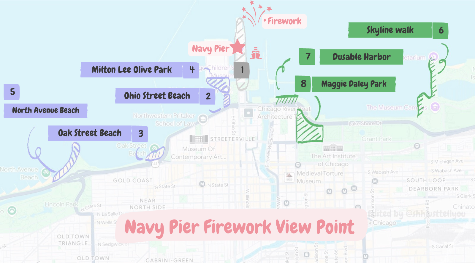 芝加哥 Navy Pier 煙火觀賞點